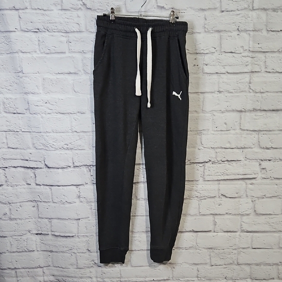 Puma Pants - Puma Charcoal Jogger Pants with White Accents